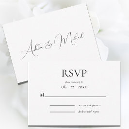 Elegant formaler Minimalismus Moderne RSVP Karte