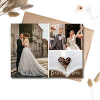 Elegant Foto Collage Wedding Vielen Dank