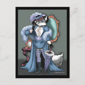 Elegant Fox Postcard Postkarte