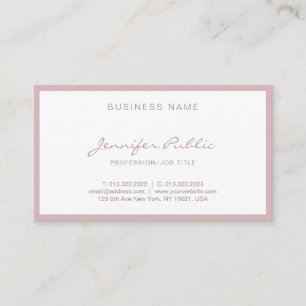 Elegant Freehand Script Minimalistisch Modern Simp Visitenkarte