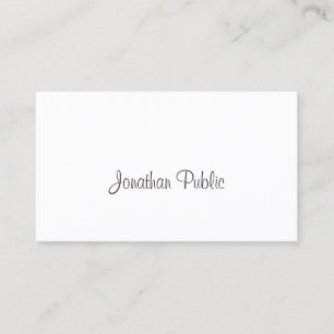 Elegant Freehand Script Modern Minimal Trendy Visitenkarte