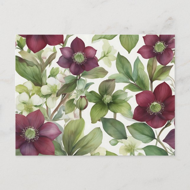 Elegant Freesia Lila Wasser Postkarte (Vorderseite)