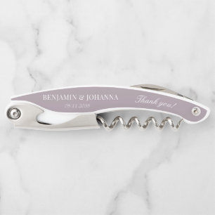 Elegant French Lilac Wedding Vielen Dank Gast Gefa Kellnermesser