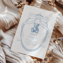 Elegant French Teddy Bear Diapper Raffle