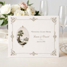 Elegant French Vintage Chateau Wedding Guest Book