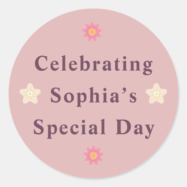 Elegant Friendship Day Sticker for Her. (Vorderseite)