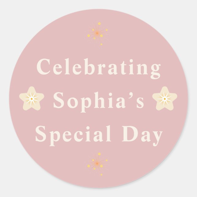 Elegant Friendship Day Sticker for Her. (Vorderseite)