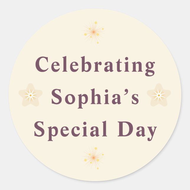 Elegant Friendship Day Sticker for Her. (Vorderseite)