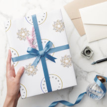 Elegant frohe Weihnachten Gold & Silver Star & Log