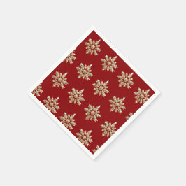 Elegant Frohe Weihnachten Gold Snowflake Weihnacht Serviette