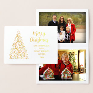 Elegant Frohe Weihnachten Weihnachten Weihnachtsba Folienkarte
