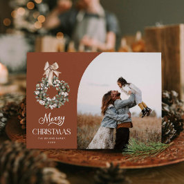 Elegant Frohe Weihnachts-Fotokarte Feiertagskarte