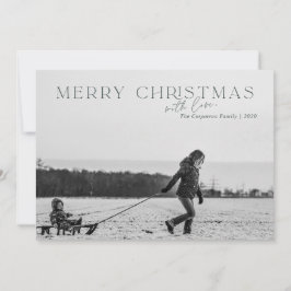 Elegant Frohe Weihnachts-Green-Foto-Karte Feiertagskarte