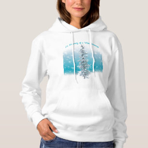 Elegant, frostig, silberfarben und schneegrün hoodie