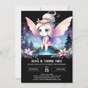 Elegant Fun Fairy Birthday Einladung