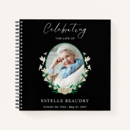 Elegant Funeral Celebration of life Guest Book Notizbuch