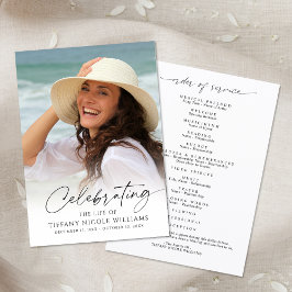 Elegant Funeral Celebration of Life Photo Script Programm