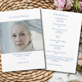 Elegant Funeral Photo Order Of Service Program Programm