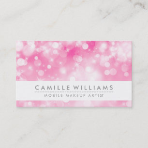 ELEGANT FUNKELND LIGHT whimsical niedlich pink bok Visitenkarte