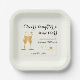 Elegant Funny Cheers Laughter Tränen Rente Pappteller