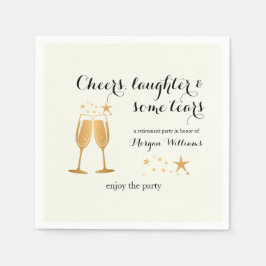 Elegant Funny Cheers Laughter Tränen Rente Serviette