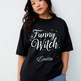 Elegant Funny Wittling Halloween Calligrafy T-Shirt