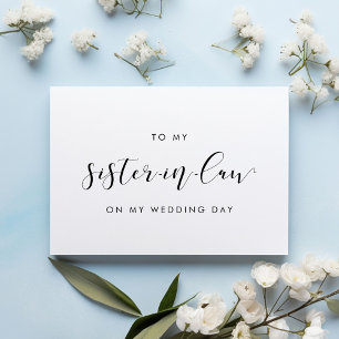 Elegant Für meine Schwester auf meiner Hochzeitsta Einladung