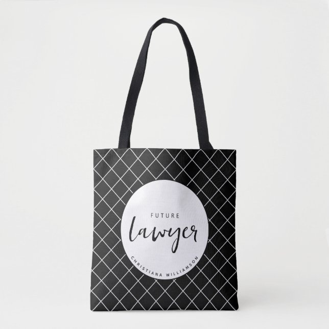 Elegant Future Lawyer Karo Pattern Personalisiert (Vorderseite)