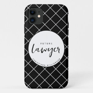 Elegant Future Lawyer Karo Pattern Personalisiert Case-Mate iPhone Hülle
