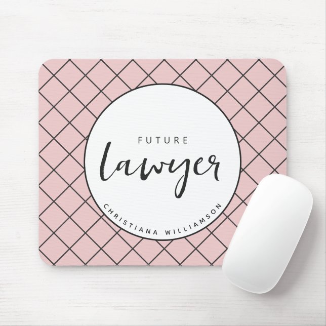 Elegant Future Lawyer Karo Pattern Personalisiert Mousepad (Mit Mouse)