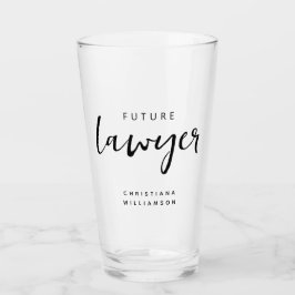 Elegant Future Lawyer Law Student Personalisiert Glas