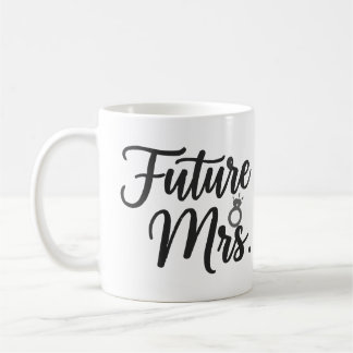 Elegant "Future Mrs." Skript & Ring Bridge zu sein Kaffeetasse