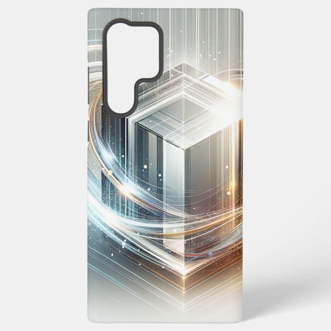 Elegant Futuristic Glass-like Phone Case Samsung Galaxy Hülle (Rückseite)