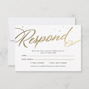 Elegant Gala UAWG RSVP Karte