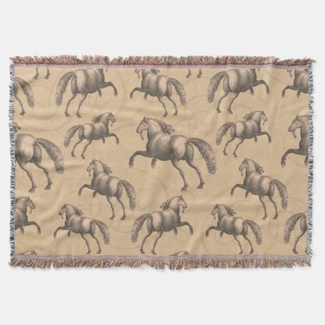 Elegant Galloping Spanish Pferd Decke (Vorderseite)