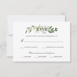 Elegant Garden Greenery Eucalyptus Wedding Rsvp Karte