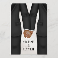 Elegant Gay Wedding Groom Holding Hands ethnisch