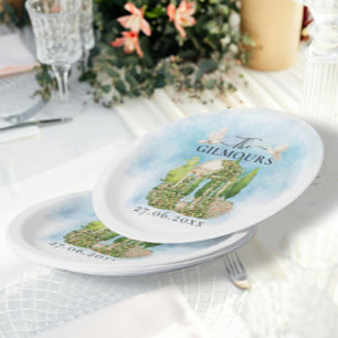 Elegant Gazebo   Blume taucht Hochzeit Luxus Pappteller