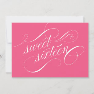 Elegant Geblüht Rosa Süß 16 Party Einladungen