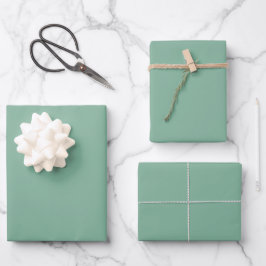 Elegant gefallenes Salbei Minimalistisch und elega Geschenkpapier Set
