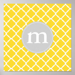 Elegant Gelb marokkanische Quartierfolie Personali Poster
