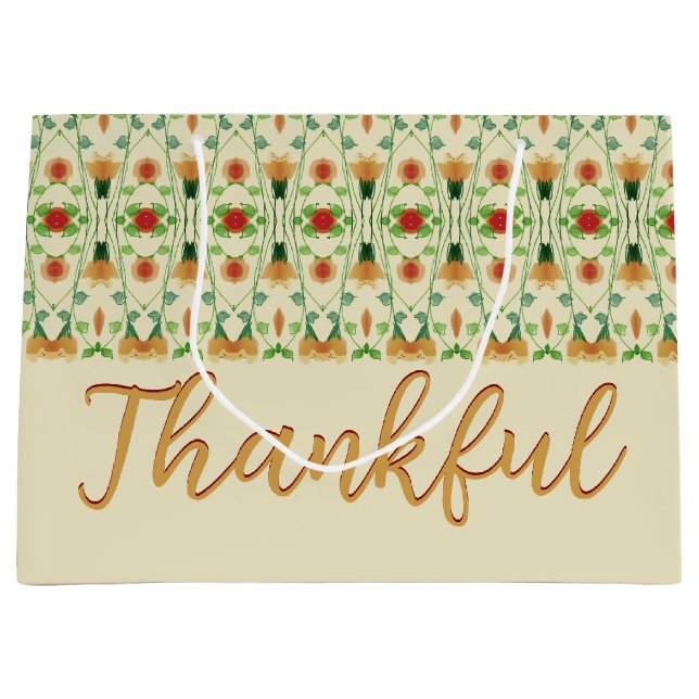 Elegant Gemustert Große Geschenktüte (Vorderseite)