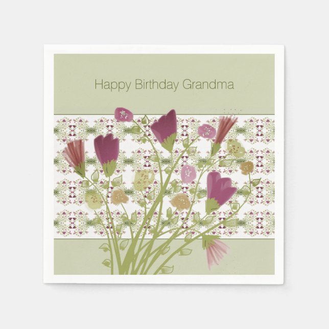 Elegant Gemustert Serviette (Vorderseite)