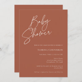 Elegant Gender Neutral Boho Baby Shower Einladung