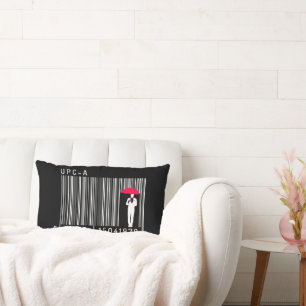 Elegant Gentleman Man Holding a Umbrella Barcode Lendenkissen