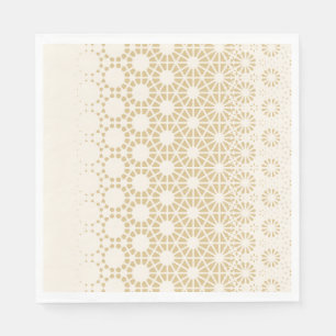 Elegant Geometric Gold Baby Shower Napkins Serviette