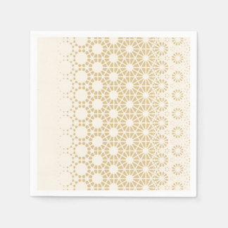 Elegant Geometric Gold Baby Shower Napkins Serviette