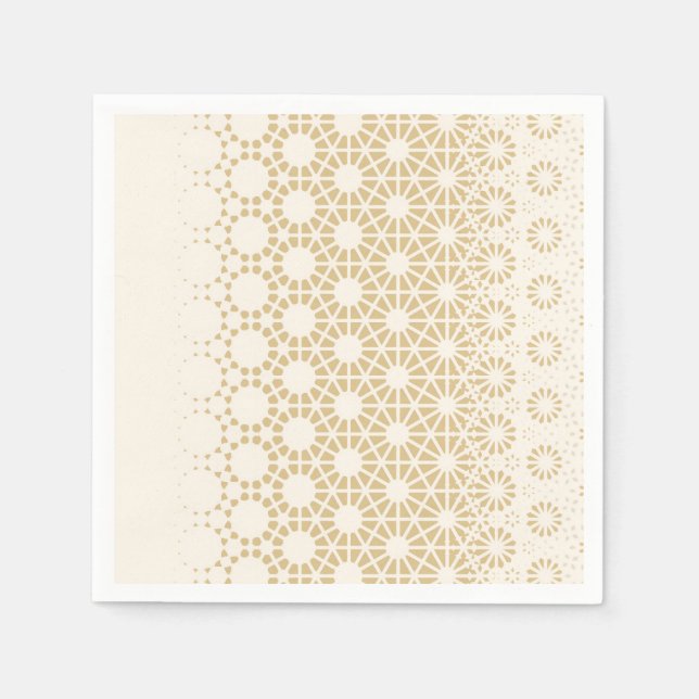 Elegant Geometric Gold Baby Shower Napkins Serviette (Vorderseite)