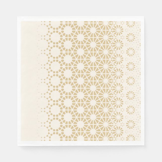 Elegant Geometric Gold Baby Shower Napkins Serviette (Vorderseite)