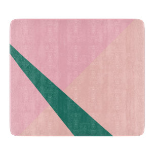 Elegant geometric pastel pink peach green schneidebrett